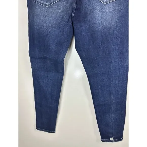 NWT KanCan High Rise Super Skinny Jeans Button Fly Dark Denim Plus Size 3XL - Picture 7 of 10